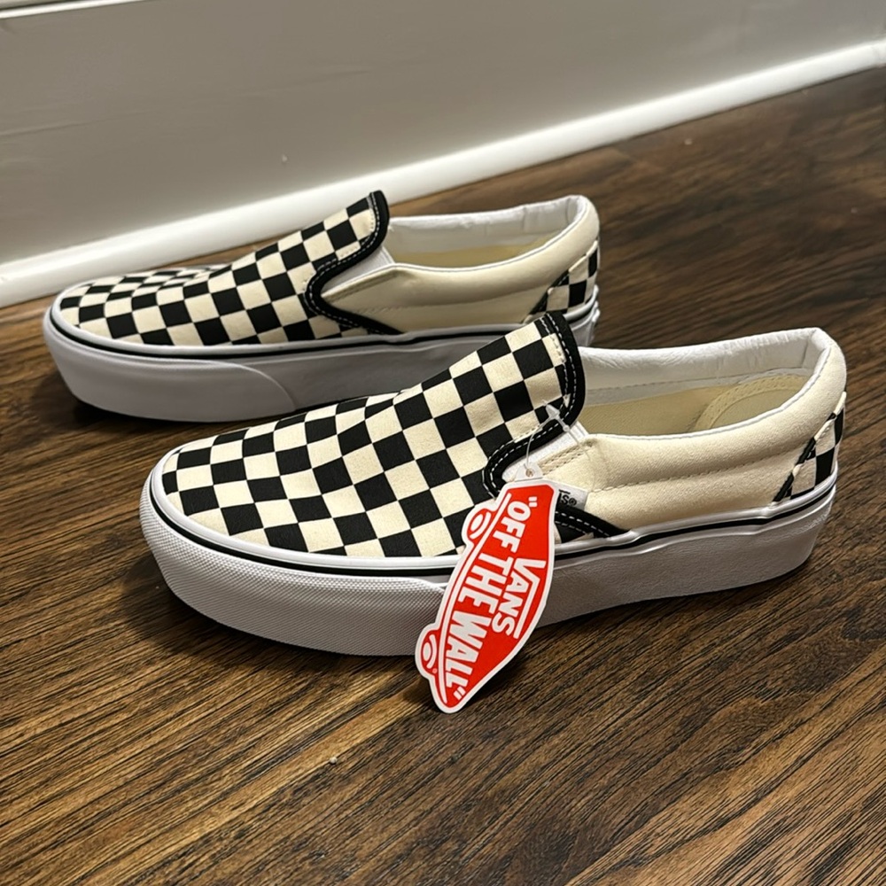 Platform Checkered Vans